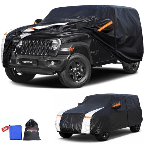 Multi Layer Car Cover Custom Fit for Jeep wrangler 4 Dr (Custom fit Jeep wrangle 4dr / SUV car cover)