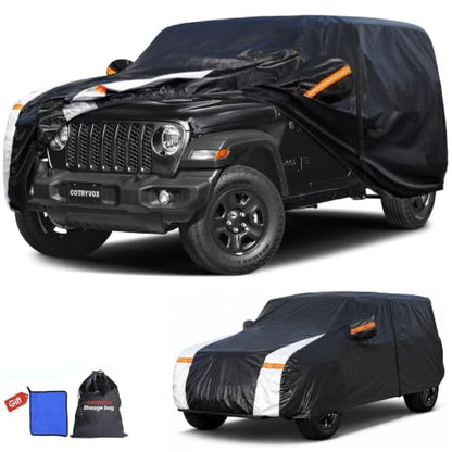 Multi Layer Car Cover Custom Fit for Jeep wrangler 4 Dr (Custom fit Jeep wrangle 4dr / SUV car cover)