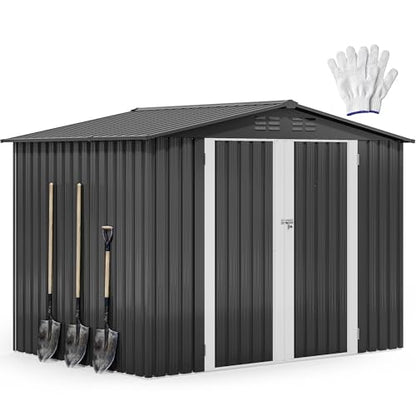 7'x5' Large Metal Outdoor Storage Shed