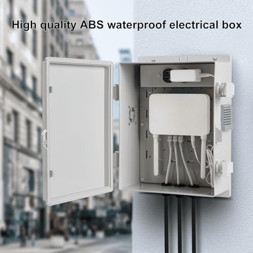 Outdoor Electrical Junction Box (13"H x 9.2"L x 4.6"W & Outlet)