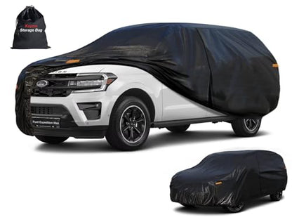 7 Layers Waterproof SUV Car Cover for Ford Expedition Max 2017 (PE-Black / Custom Fit Ford Expedition Max)