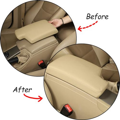 Car Armrest Box Cover for BMW 3 Series E90 E91 E92 E93 2006 (Beige)