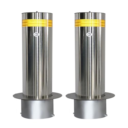 Steel Safety Bollard Post (Silver (2pcs))