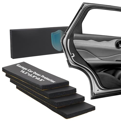 Garage Wall Protector (4 Pack 16.5"x5.9"x0.8" / Black)