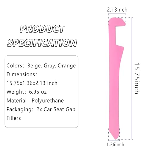 Car Seat Gap Filler 2 Pack (Pink/2pcs)