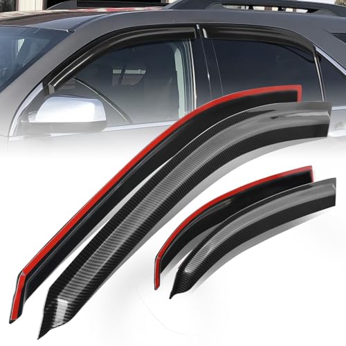 4PCS Tape On Window Visors for 2010 (10-17 Chevy Equinox)