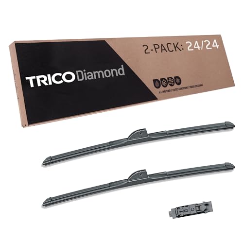 Diamond 24" + 24" Super Premium Automotive Replacement Windshield Wiper Blades (24" + 24" Pair Pack / Ultimate)