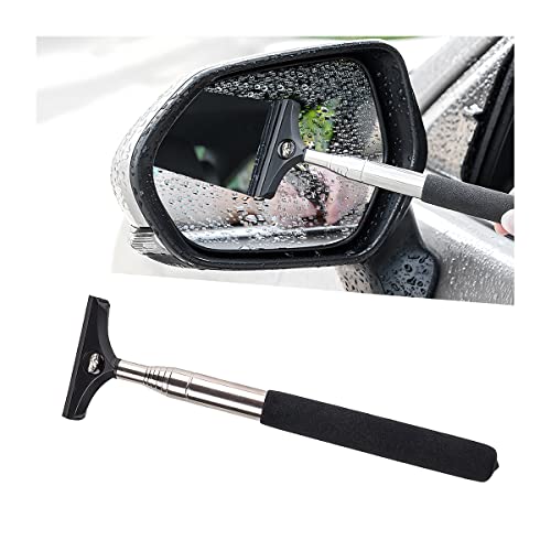 38.6 Inch Telescopic Mirror Squeegee (Black/Car Logo)
