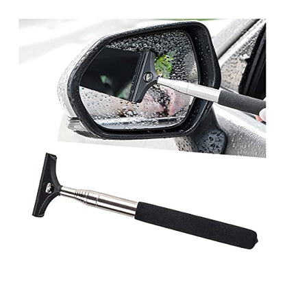 38.6 Inch Telescopic Mirror Squeegee (Black/Car Logo)