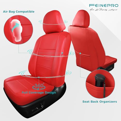 Custom Seat Covers for Toyota Camry 2012 (Red / 2012-2017 Camry L LE XLE)