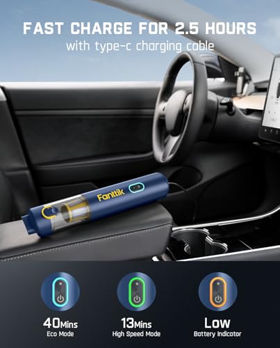 Slim V8 APEX Cordless Car Vacuum & Air Duster (Blue)