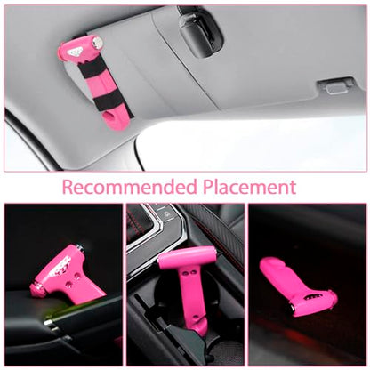 Car Window Breaker Seatbelt Cutter and Emergency Glass Breaker (Pink)