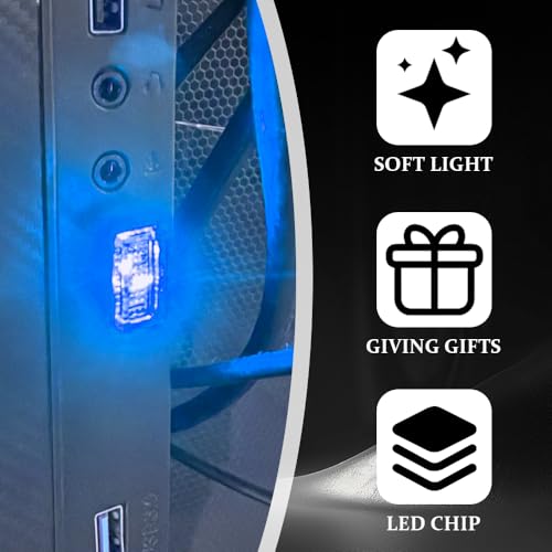4PCS Mini USB LED Car Light (Ice Blue)