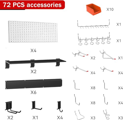 Pegboard Wall Organizer (Gray)