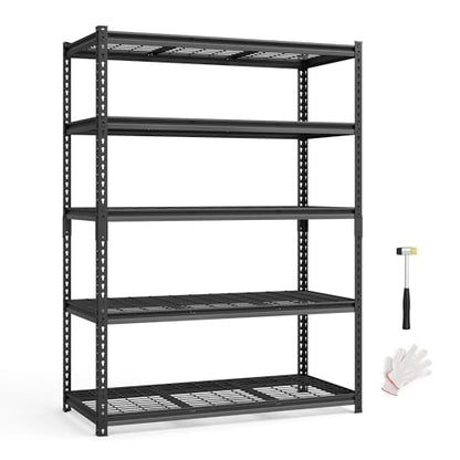 5 Tier Steel Storage Shelves (24"D x 48"W x 72"H)