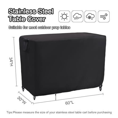 Outdoor Prep Table Covers Waterproof 60''L x 30''W x 34''H