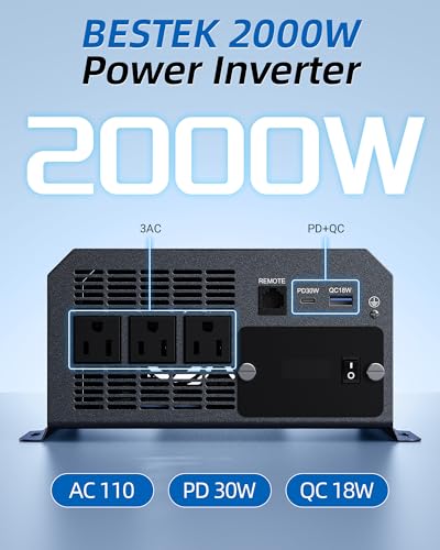 2000W Car Power Inverter (Black)