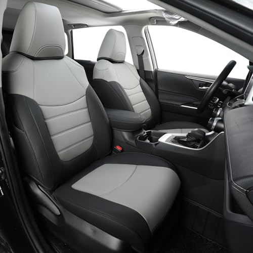 Rav4 Seat Covers (2019-2025 RAV4(Not for Adventure, TRD-OFF, Hybrid) / Black&Gray)