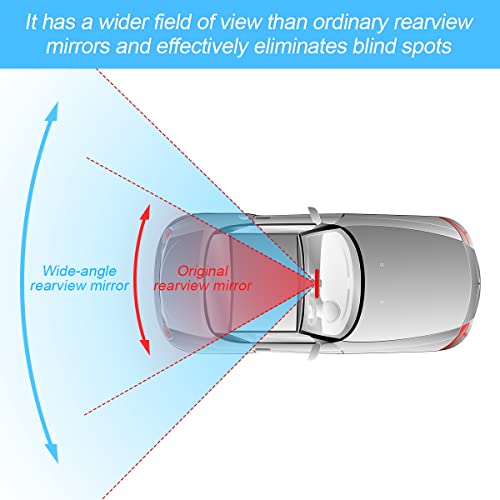 12 Inch Panoramic Car Rearview Mirror (Blue)