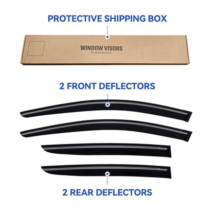Window Visors Rain Guards for 2024 2025 2026 Subaru Crosstrek & Impreza (2024-2026 Subaru Crosstrek & Subaru Impreza)