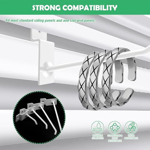Yuahar Slatwall Hooks 50Pcs 4 (White)