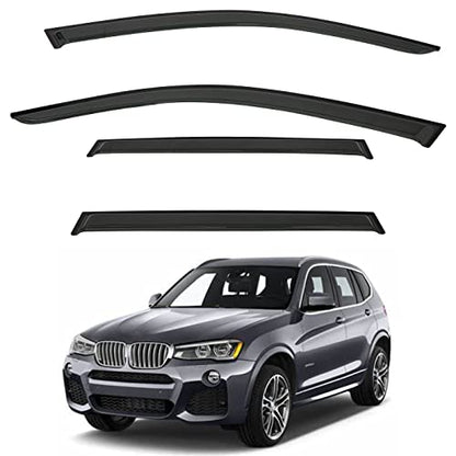4pcs Window Visors Rain Guards for 2011 (2011-2017 X3 F25)