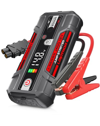 J400 Portable Jump Starter for Upto 8.0L Gas & 6.0L Diesel Engines (Red)