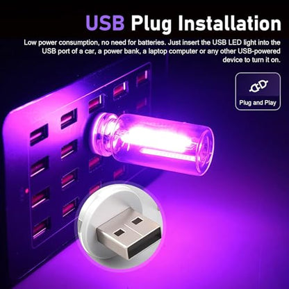 2PCS USB Night Light Bulb (Purple)