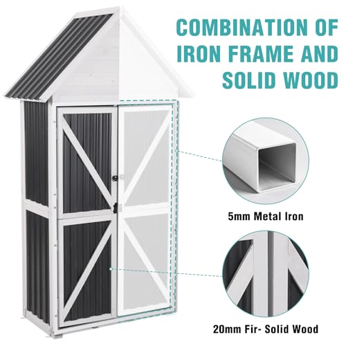 Sheds Outdoor Storage (White)