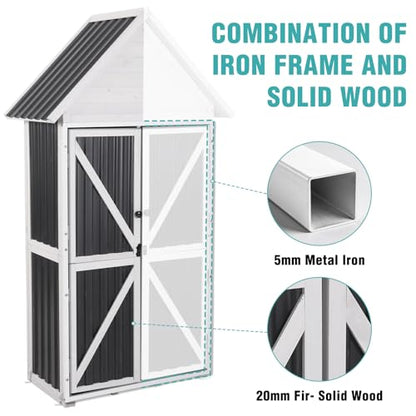 Sheds Outdoor Storage (White)