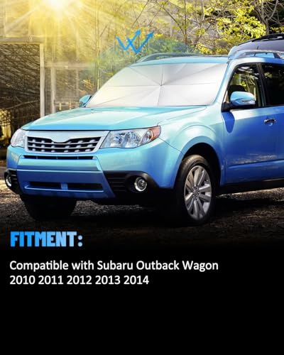 Windshield Sun Shade Umbrella Compatible with Subaru Outback Wagon 2010 2011 2012 2013 2014 (for Subaru Outback 2010-2014 - Umbrella)