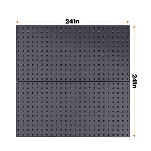 Metal Pegboard Wall Panels (Black / 2PC)