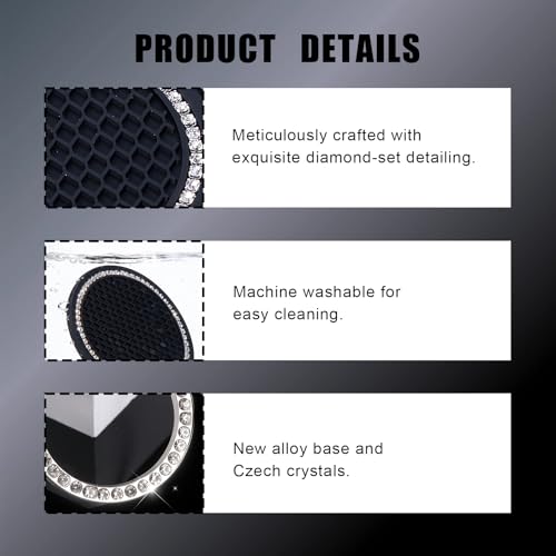 Bling Car Cup Holder Coaster (Style 2 / Black)