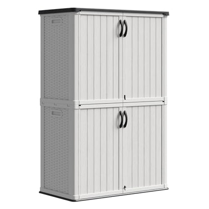 50 cu.ft Resin Outdoor Storage Shed (Light Gray / 50 Cu FT Cabinet)