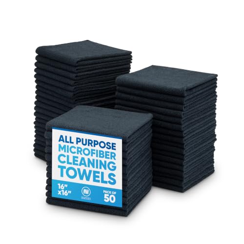 16" x 16" All Purpose Towels (Black / 50 Pack)