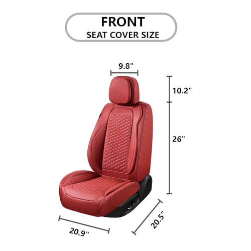 Car Seat Covers Full Set (2 Pack / Burgundy)