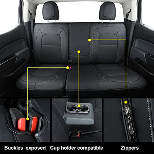 Chevy Colorado Seat Covers ((2015-2022) Full Set / Black)