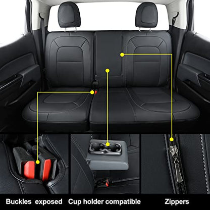 Chevy Colorado Seat Covers ((2015-2022) Full Set / Black)