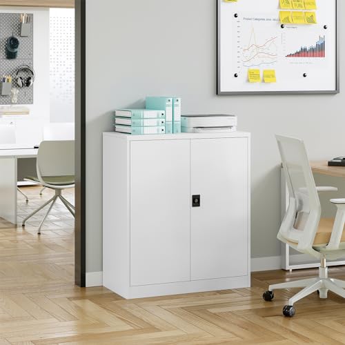 Metal Storage Cabinet (35.5"H / White)