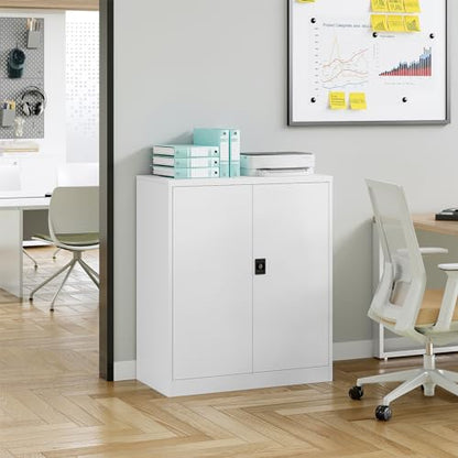 Metal Storage Cabinet (35.5"H / White)