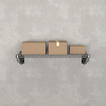 14" x 36" Chrome Wire Wall Mount Shelf (Chrome / 14" x 36")