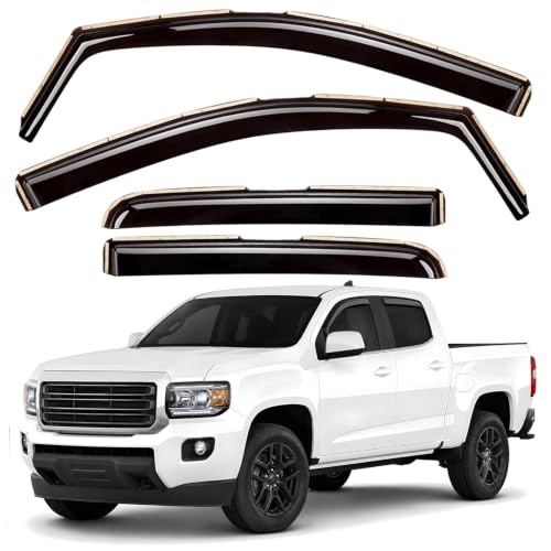 Window Deflectors Smoke Tinted In (For Canyon 15-22 Crew Cab)