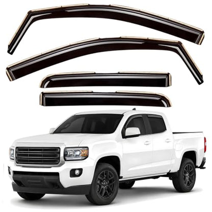Window Deflectors Smoke Tinted In (For Canyon 15-22 Crew Cab)