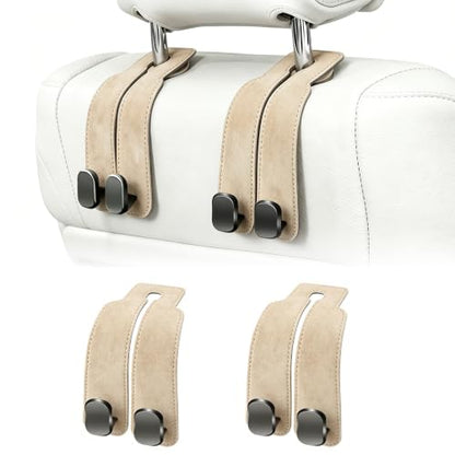 Car Headrest Hooks (Beige)