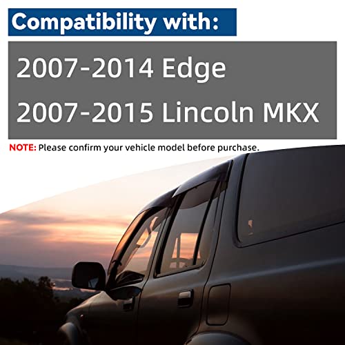4pcs Window Visors Rain Guards for 2007 (for 2007-2015 Edge & MKX)