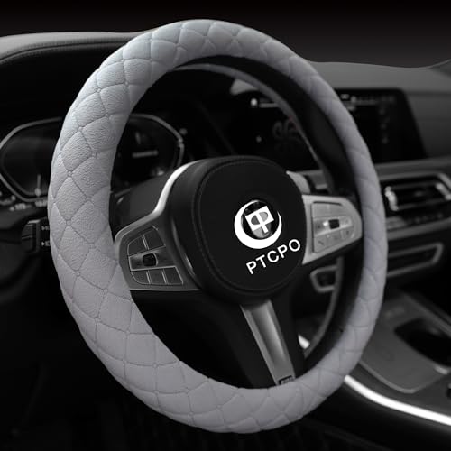 Soft Car Steering Wheel Cover for Sedan (Gray / Large Size[15" 1/2-16"](39-41cm))