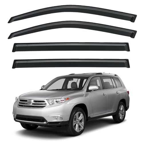 Window Visors Rain Guards for 2008 (2008-2013 Toyota Highlander)