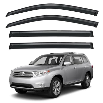 Window Visors Rain Guards for 2008 (2008-2013 Toyota Highlander)