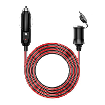 12 24V 13FT 16AWG Heavy Duty Car Cigarette Lighter Extension Cord (13 ft)