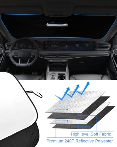 Foldable Front Windshield Sunshade fit for Ford Explorer 2020 (fit for Ford Explorer 2020-2026)